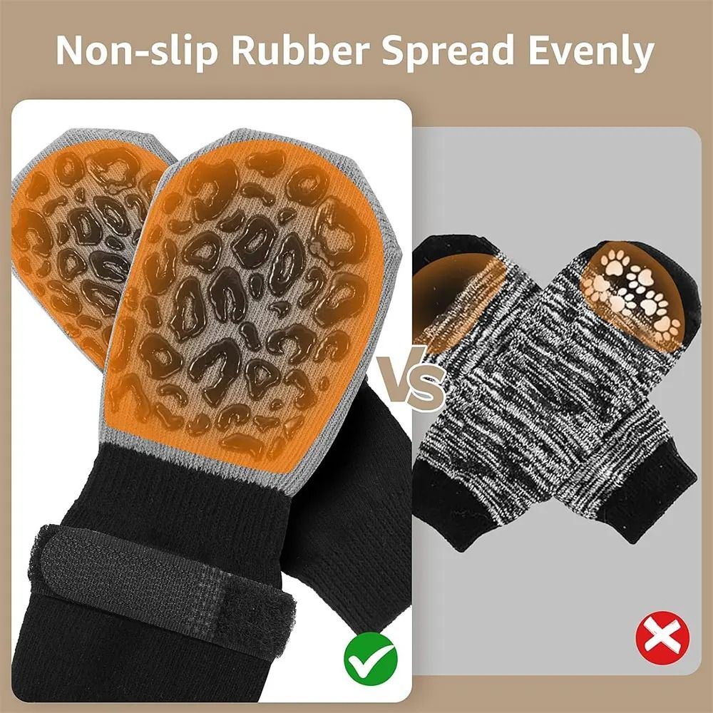 Four Pack Anti Slip Dog Socks For Paw Protection And Comfort