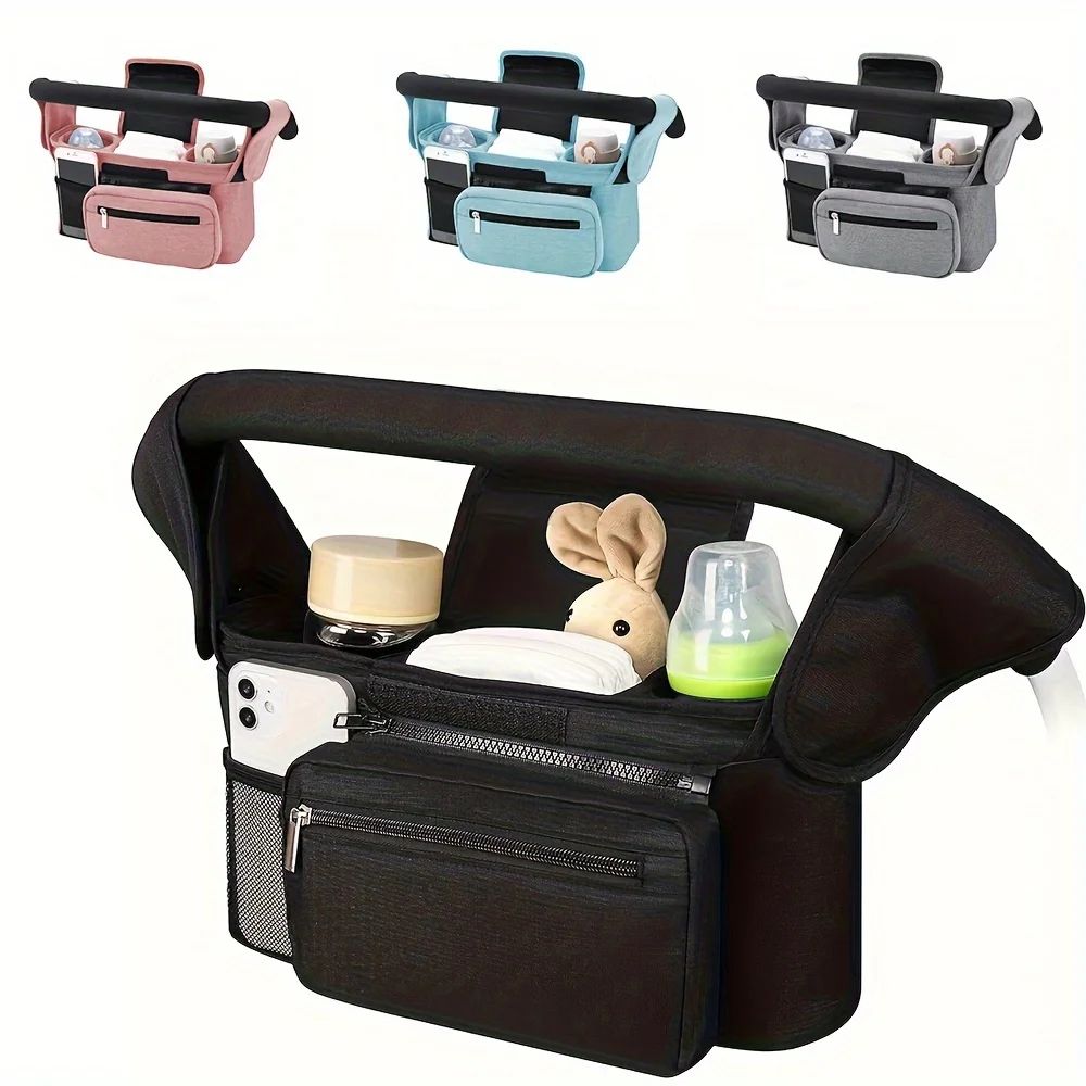 Baby Stroller Organizer Bag with Cup Holder and Phone Pocket