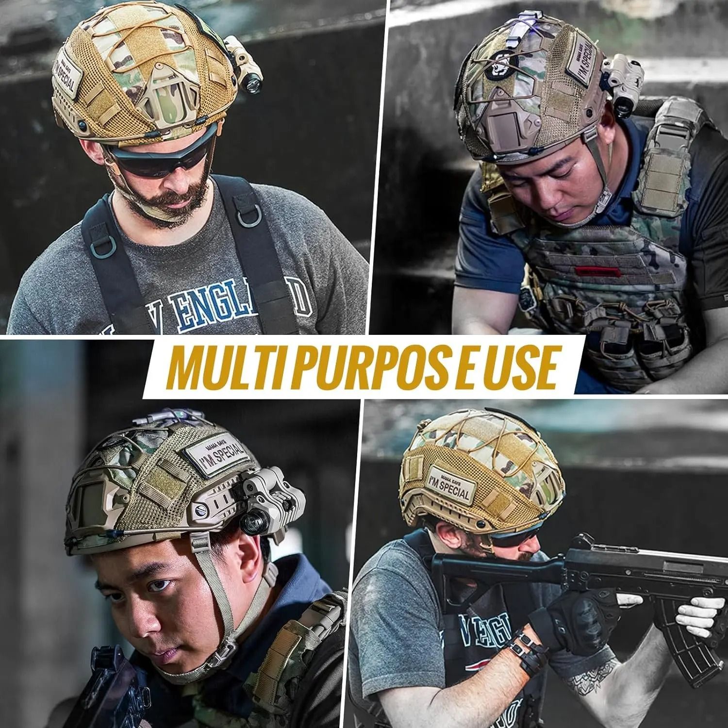 Tactical Helmet Cover Camo Fast Airsoft Paintball High Cut Helmet Cloth