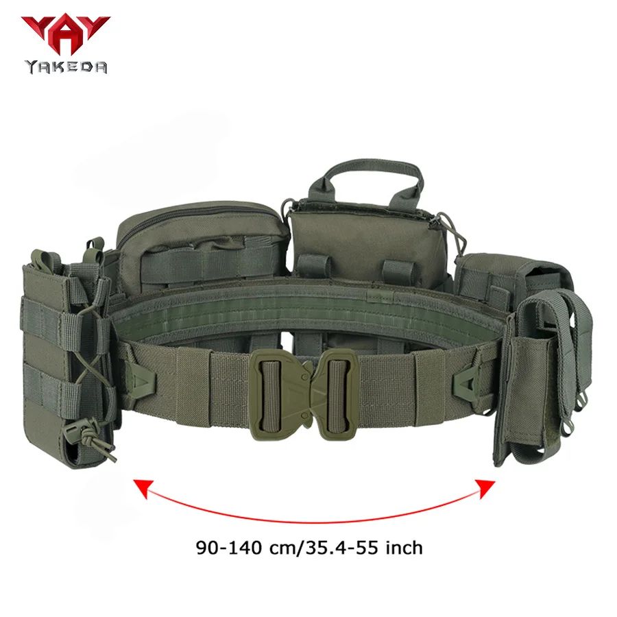 YAKEDA Tactical Training Belt Set – Adjustable Detachable 8-Piece Outdoor Patrol Gear