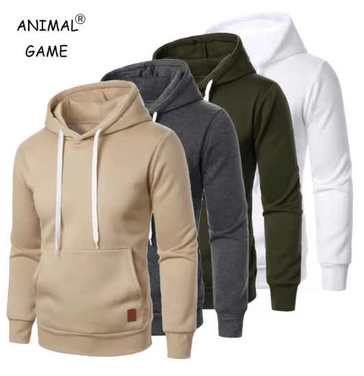 Mens Lightweight Hoodie Casual Pullover Drawstring Hooded Streetwear Sweatshirt