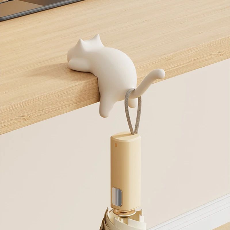 Cute Cat Table Keychain Hook Holder