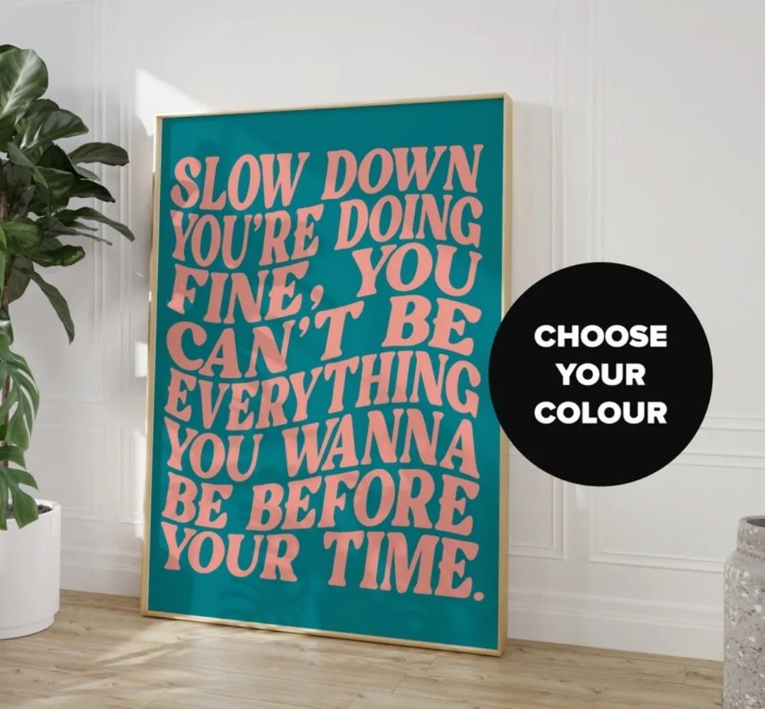 Song Lyrics Music Wall Art Canvas Retro Disco Pop 70s Poster