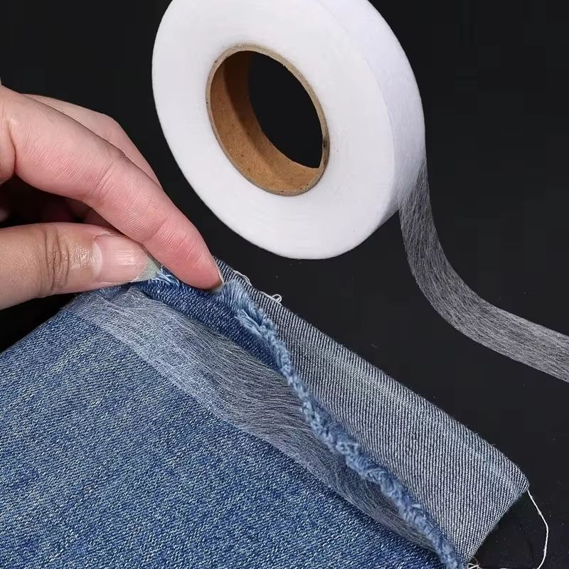 Double-Sided Non-Woven Interlining Adhesive Fabric Cloth Iron-On Hem Tape Web for Sewing Crafts