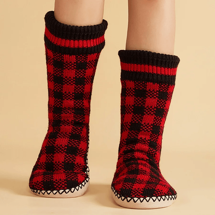 WarmStep Plush NonSlip Mens Floor Slipper Socks