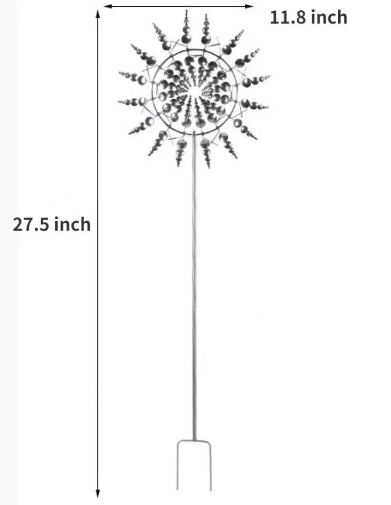 Modern Silver Kinetic Metal Wind Spinner