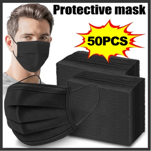 Safe Guard 3 Layer Disposable Face Masks Breathable Anti-Dust Protection with Earloops