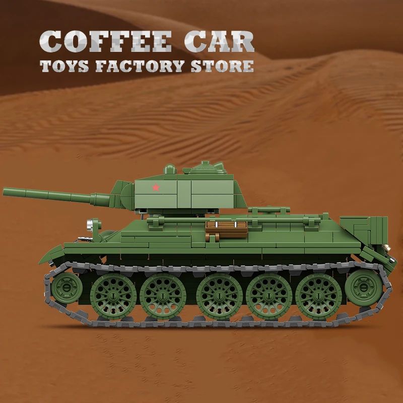 M4A3 Medium Tank Building Blocks Set WWII Military Model Toy