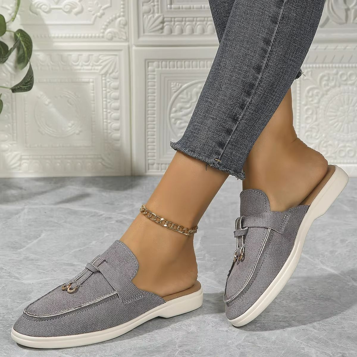 Everyday Ease Plus-Size Slip-On Sneakers – Lightweight Vulcanized Mesh Loafers