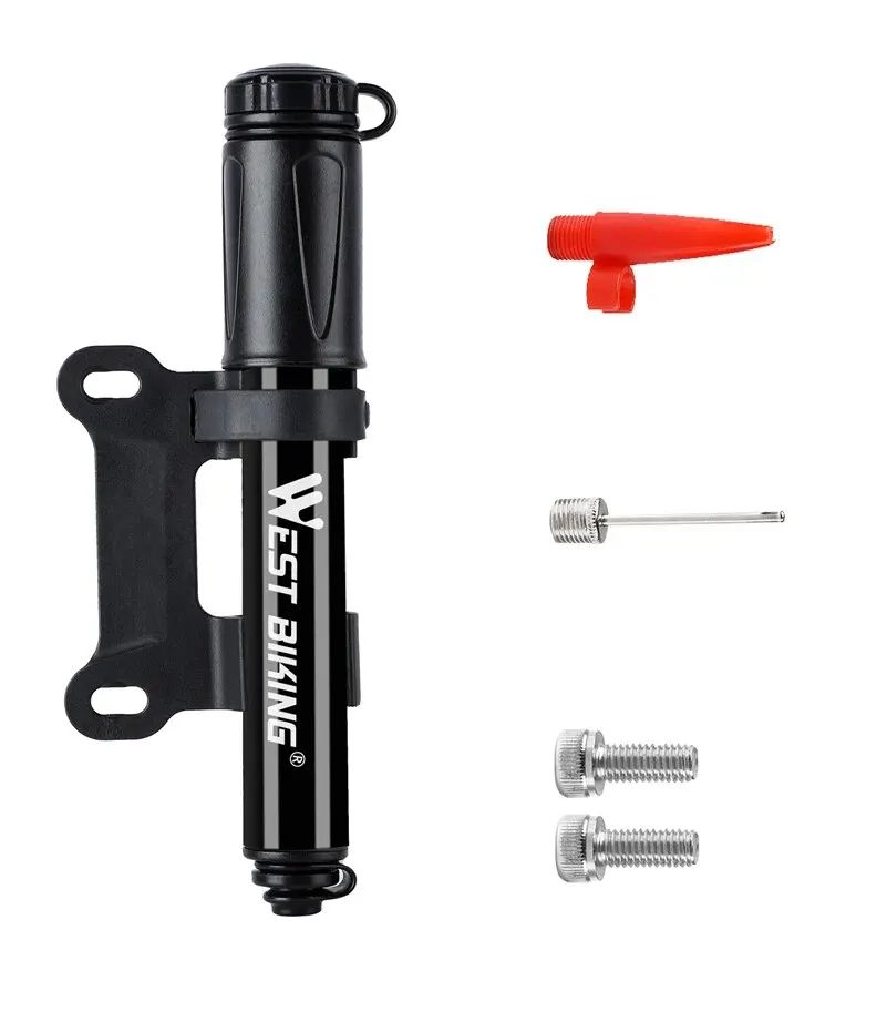 WEST BIKING Mini Bike Pump 100PSI Aluminum Alloy