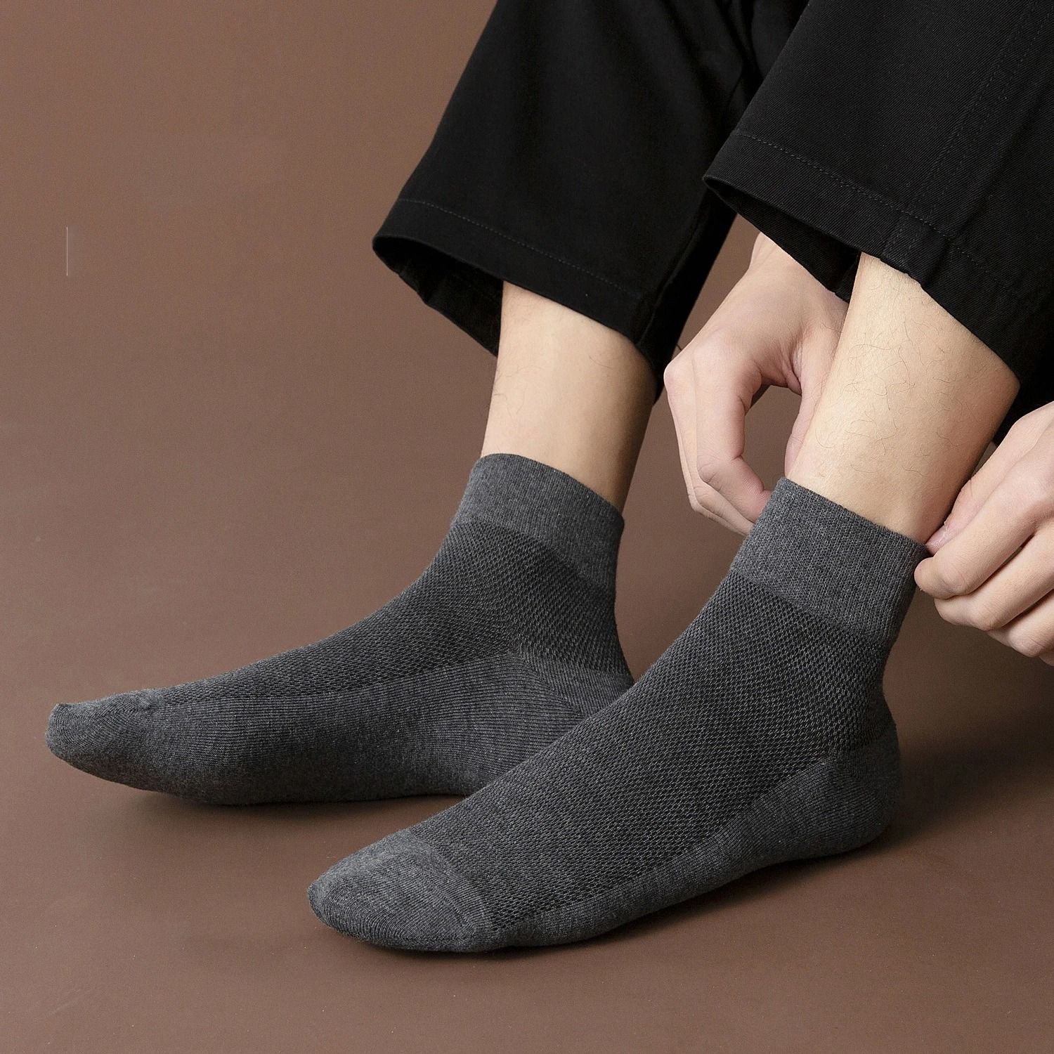 Mens Cotton Socks Pack Soft Breathable Business Dress Socks