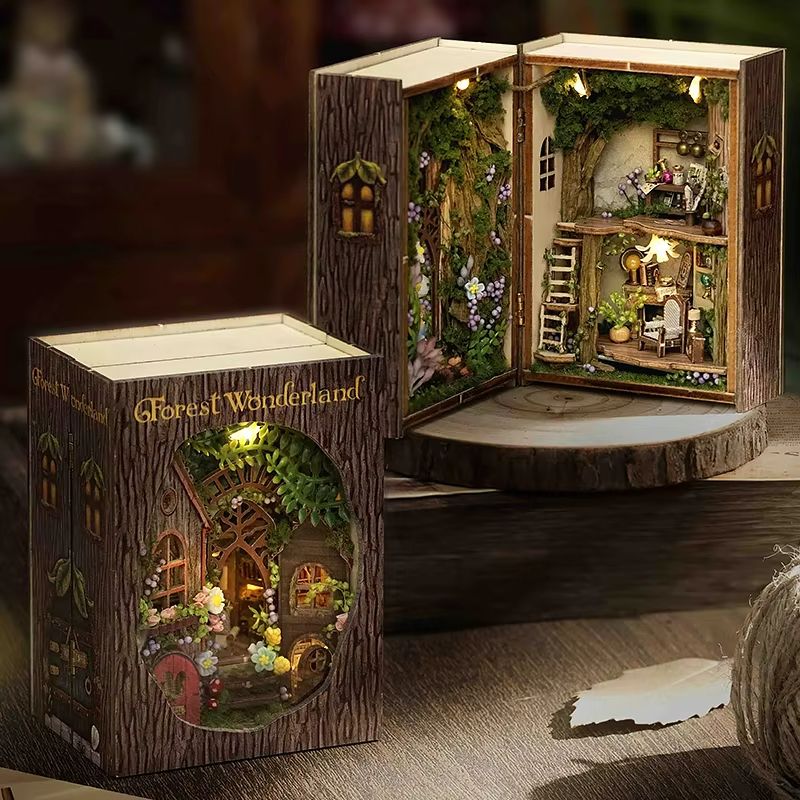 CozyDream DIY Miniature Dollhouse Kit with Furniture & Lights – 3D Wooden Puzzle Home