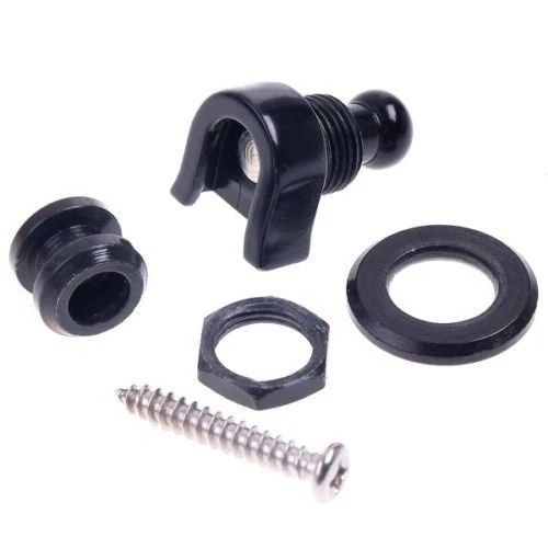 Black Guitar Strap Locks Set of Round Head Strap Buttons for Electric Acoustic Bass Guitar