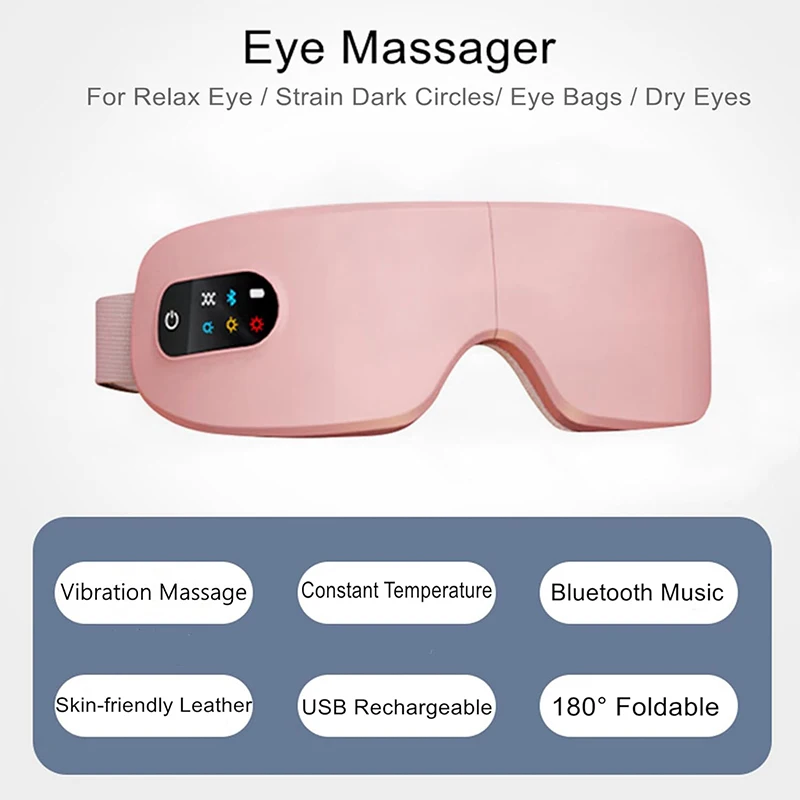 4D Smart Airbag Eye Massager, Vibration, Hot Compress, Bluetooth Eye Care Instrument Glasses