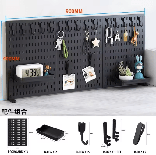 Desktop Storage Pegboard Upright or Clip On Organizer for Home Office Shelves