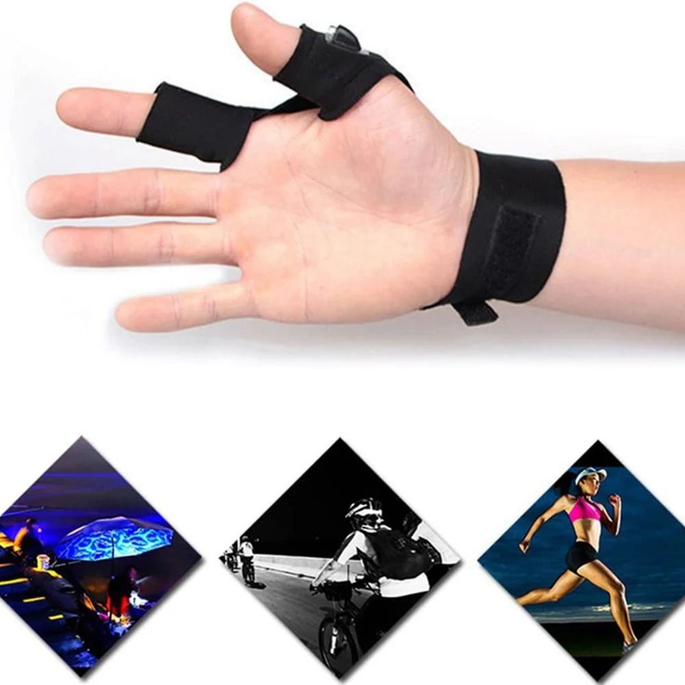 LED Fingerless Lighting Gloves for Outdoor Running and Camping