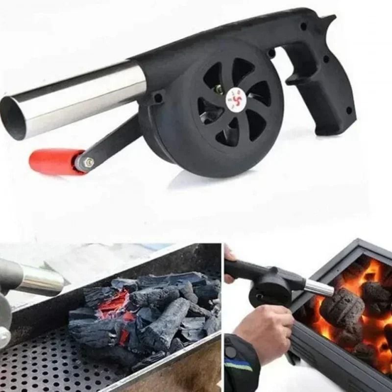 Outdoor Portable Hand Blower – Manual Hand-Crank BBQ Fire Starter