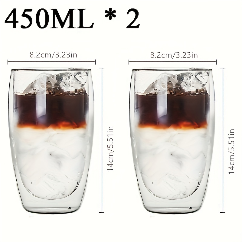 Premium Handmade Double Wall Glass Cups Insulated Transparent Tea, Espresso, Whisky, and Coffee Mugs