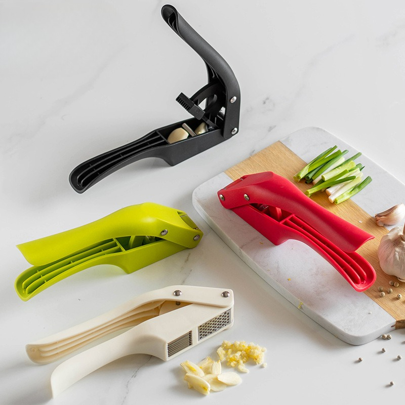 Premium Garlic Press & Crusher Tool with Slicer Multi Use Kitchen Garlic Mincer