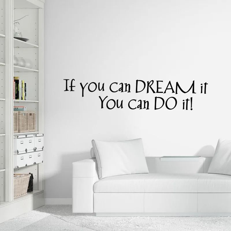 Inspirational Quote Wall Sticker Dream It Do It Motivational Decor