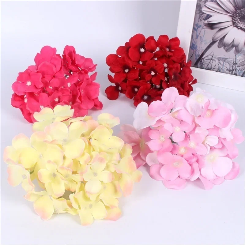 Luxury Artificial Hydrangea Silk, Colorful Decorative Flower for Wedding Party, DIY Vase Flower Decoration
