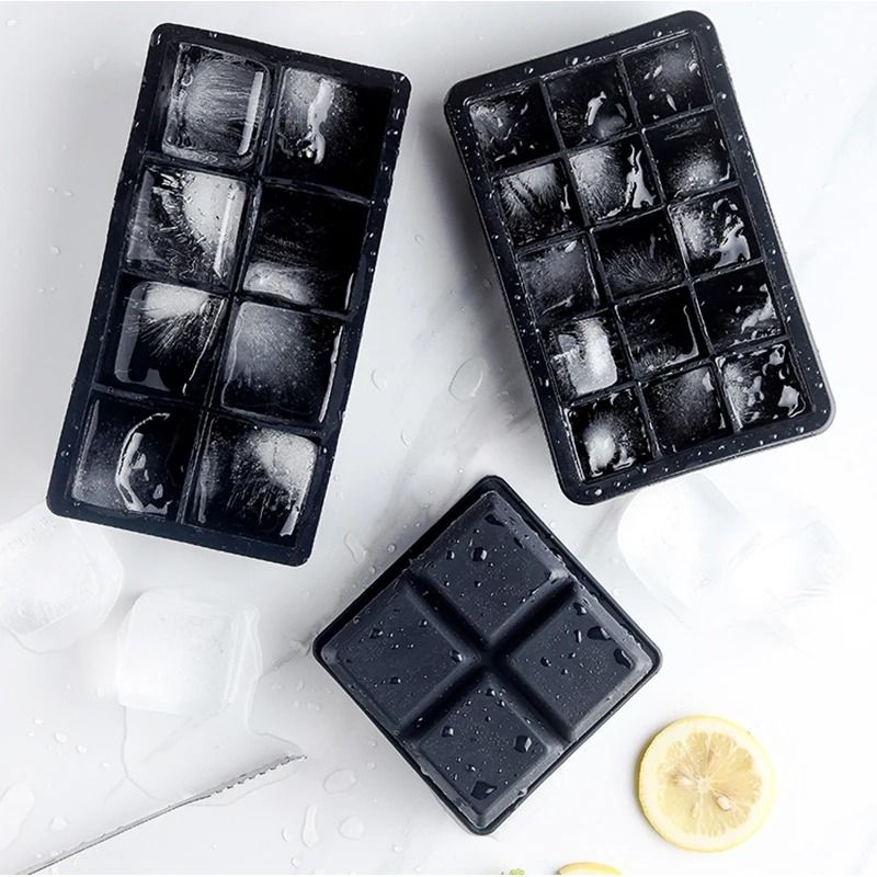 Silicone Ice Cube Molds Reusable Cocktail Freezer Tray