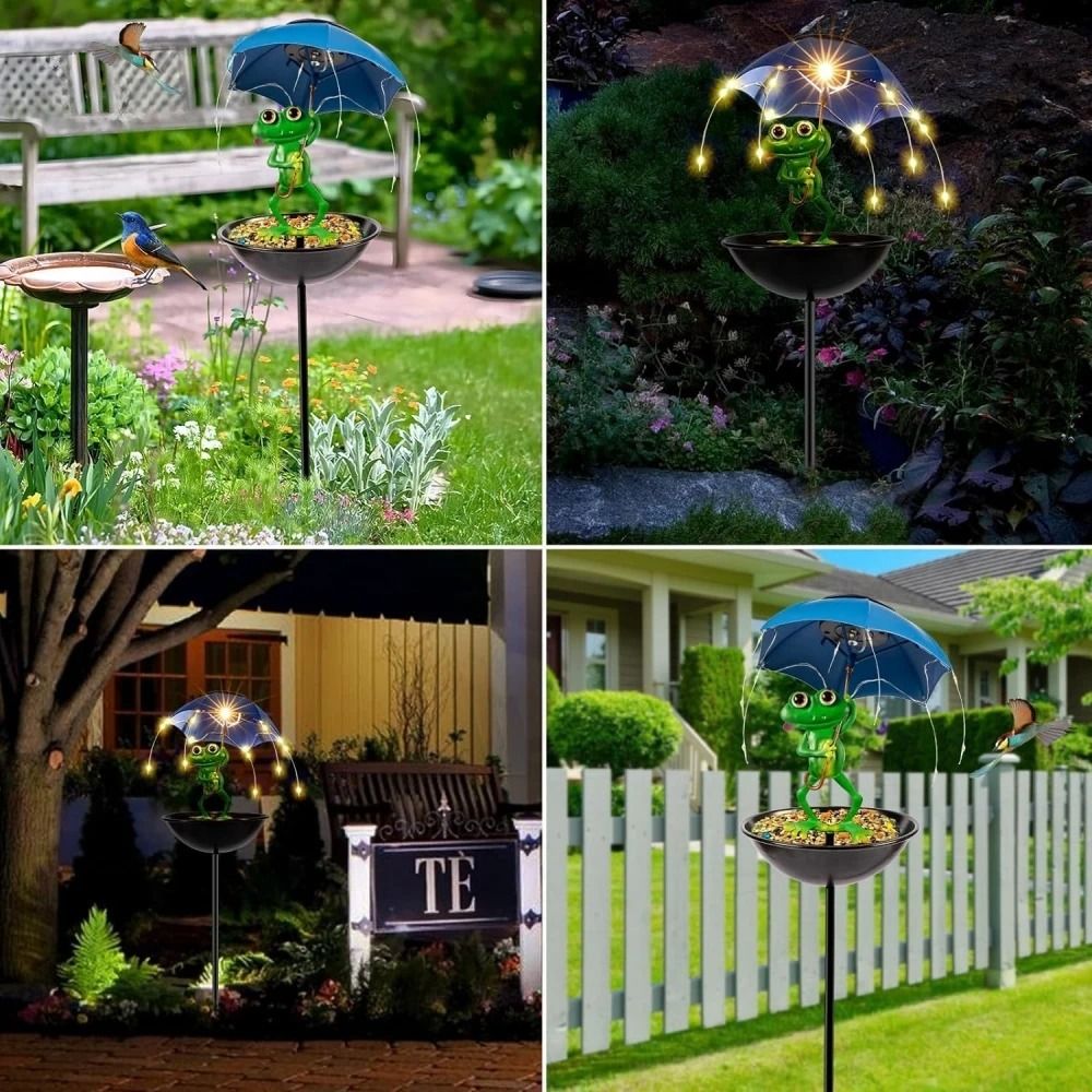 Solar Frog Garden Stake Light