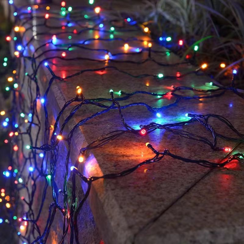 Solar Powered Waterproof LED String Lights for Outdoor Christmas Party and Garden Decor