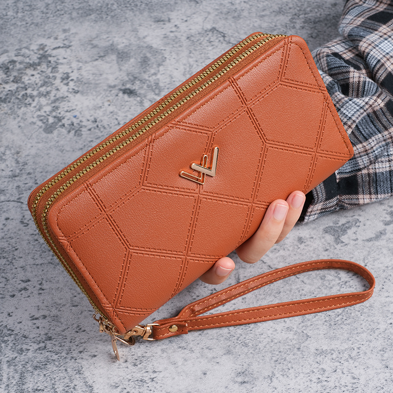 Large Capacity Clutch Bag for Ladies, High-end Double Wallet mobile phone bag