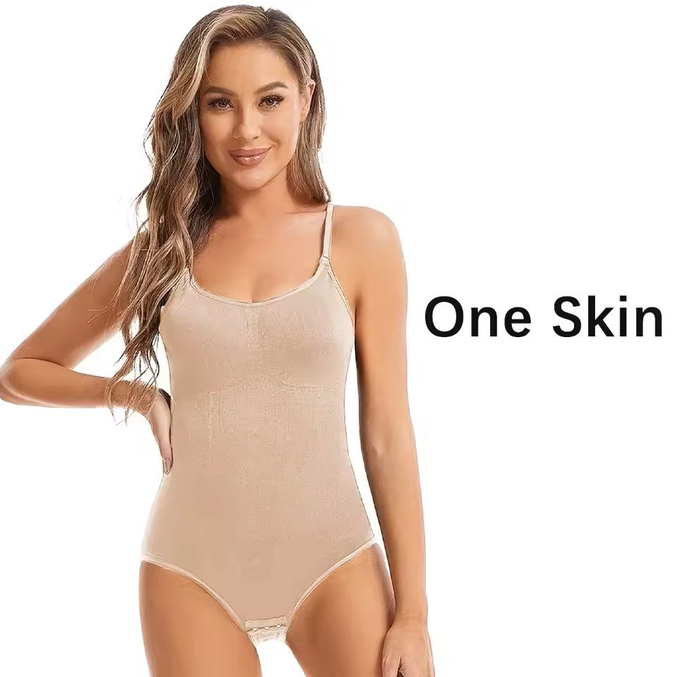Seamless Full Body Shaper – Slimming Bodysuit with Open Crotch and Butt Lifter