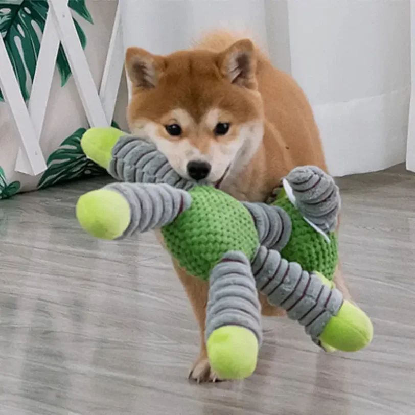 Durable Squeaky Plush Dog Chew Toy