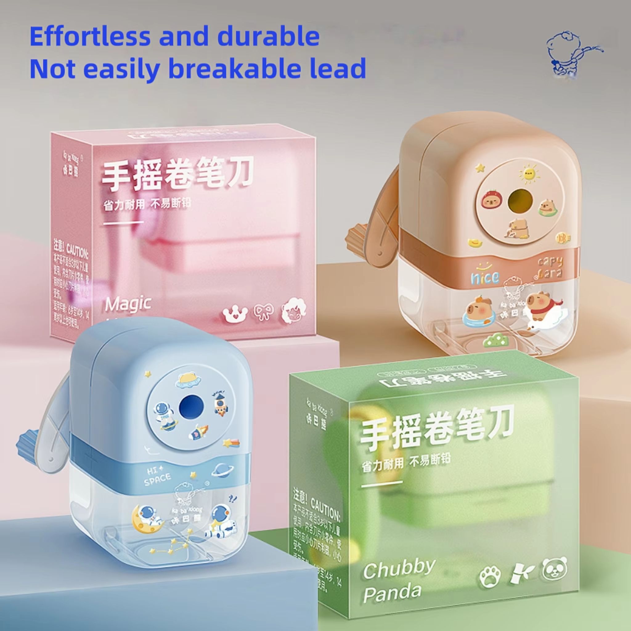 Multi-Functional Hand Crank Pencil Sharpener for School and Office Supplies