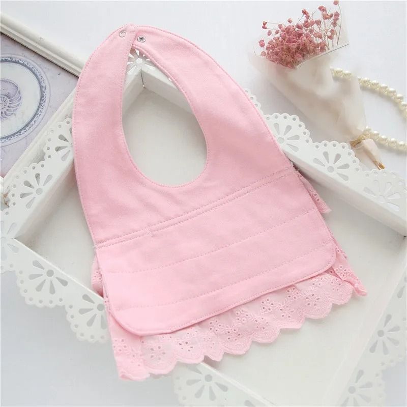 Lawadka Princess Lace Bow 100% Cotton Baby Bibs & Saliva Towels