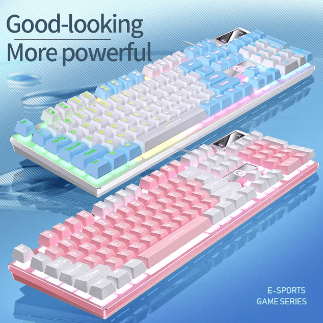 EliteStrike 104-Key Wired Backlit Gaming Keyboard – Mechanical-Feel RGB Color Matching for PC & Laptop