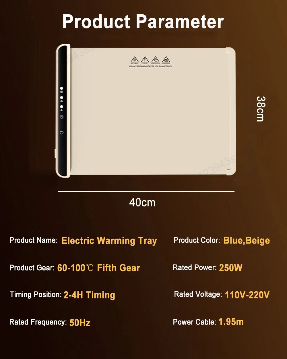 Foldable Electric Food Warming Tray