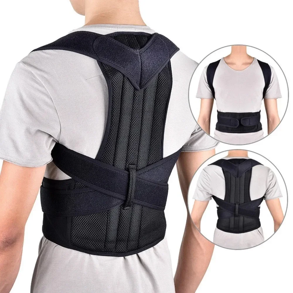 Invisible Back Posture Corrector for Men, Spine Alignment & Rounded Shoulder Support Belt