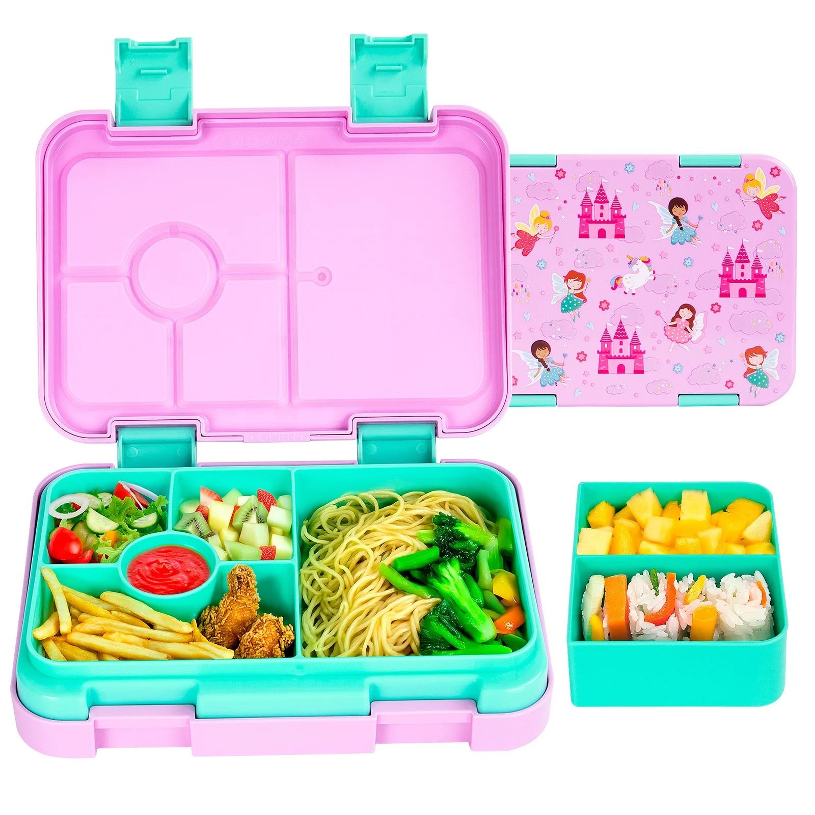 High-Capacity Cartoon Bento & Microwaveable Lunch Box