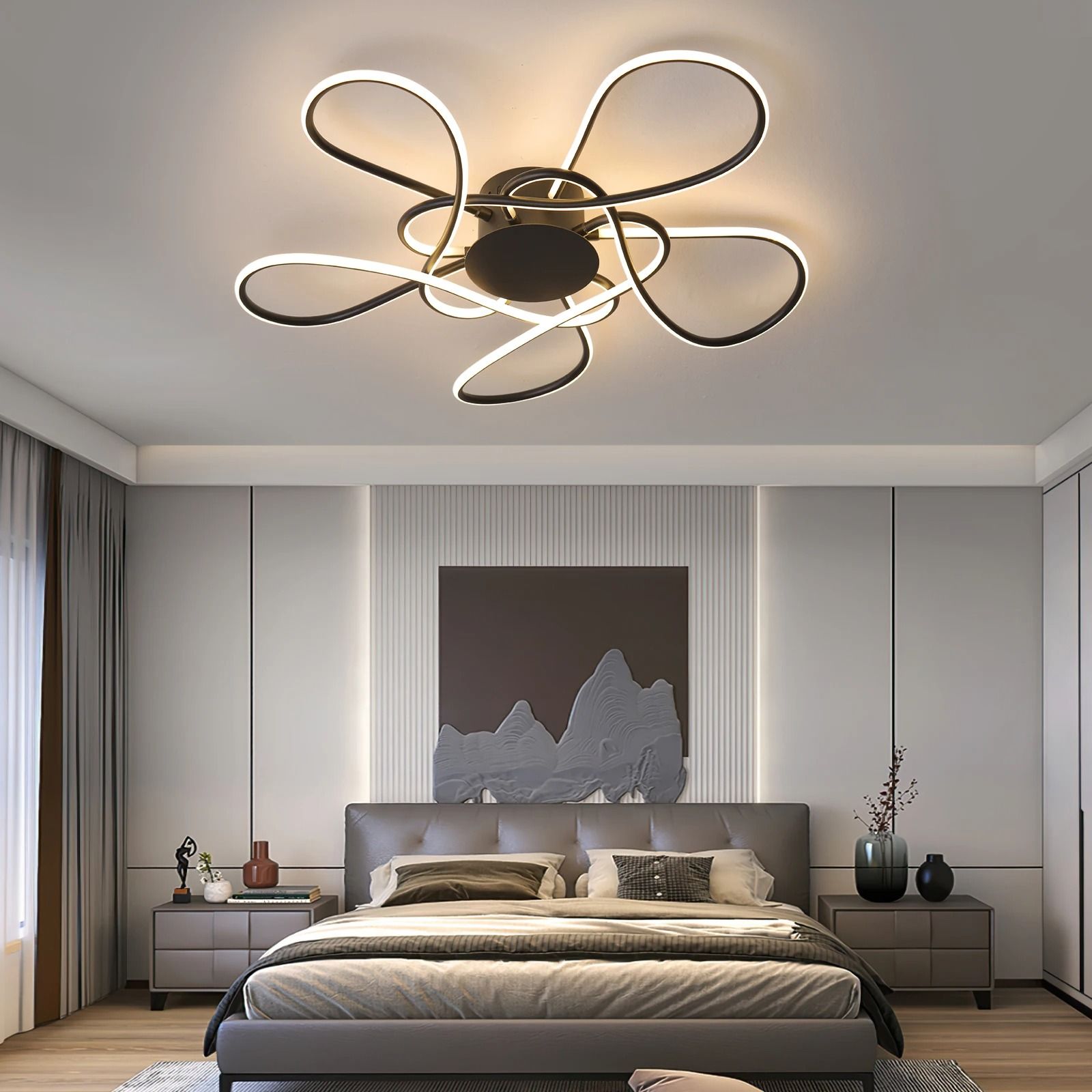 Modern LED Celestial Chandelier | Luxury Chrome & Gold Plated Ceiling Light