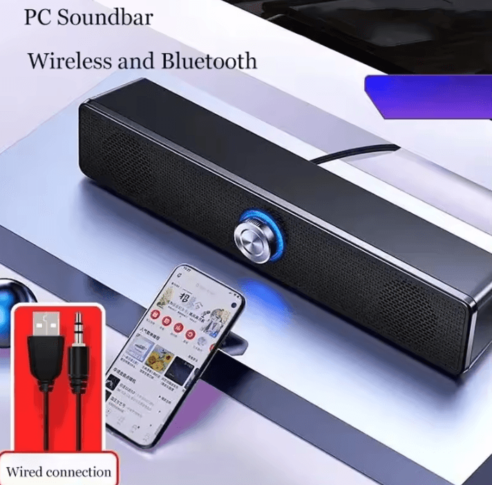 Bluetooth 4D Surround Sound System – Home Cinema Soundbar with TV Subwoofer and Powerful Stereo Speaker