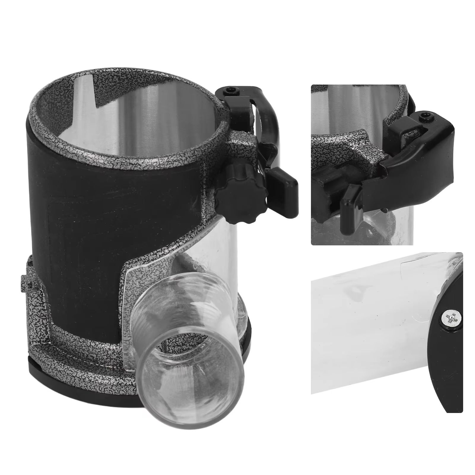 Adjustable Aluminum Alloy Router Base – Plunge Trimming Machine Base with Dust-Collection Cover