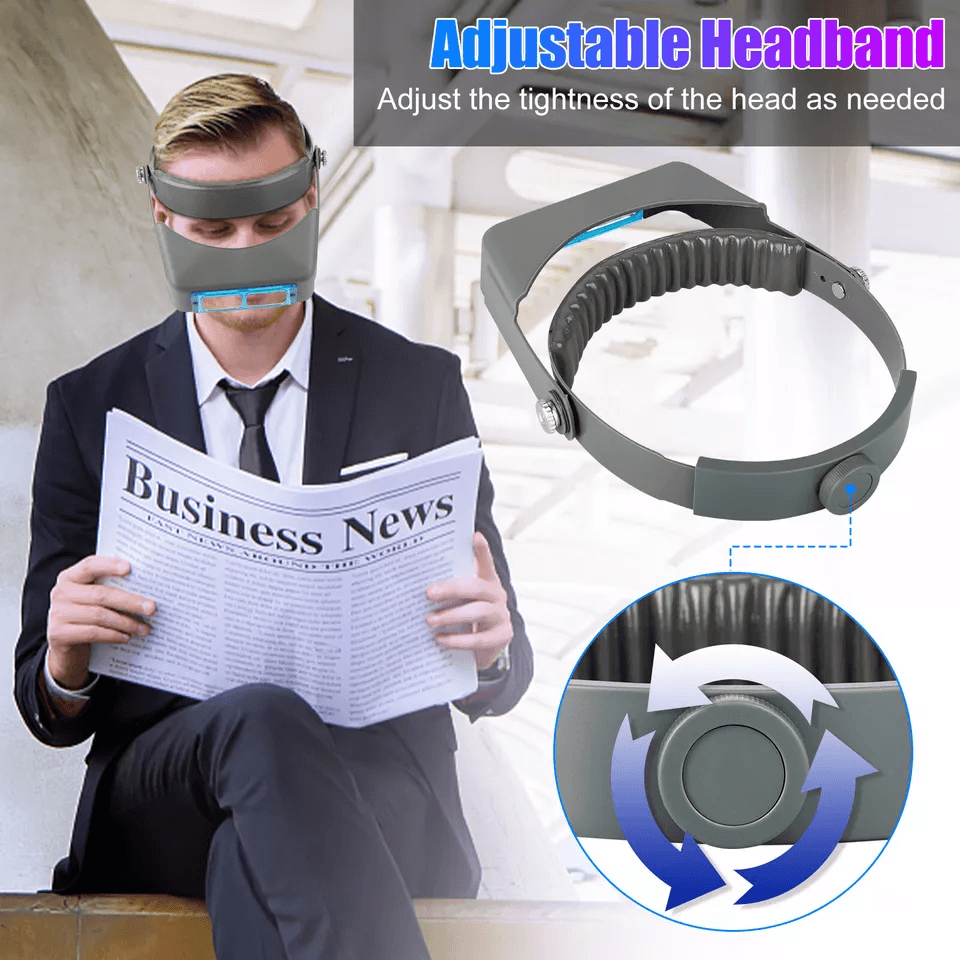 Headband Magnifier, Magnifying Visor for Jewelry & Watch Repair