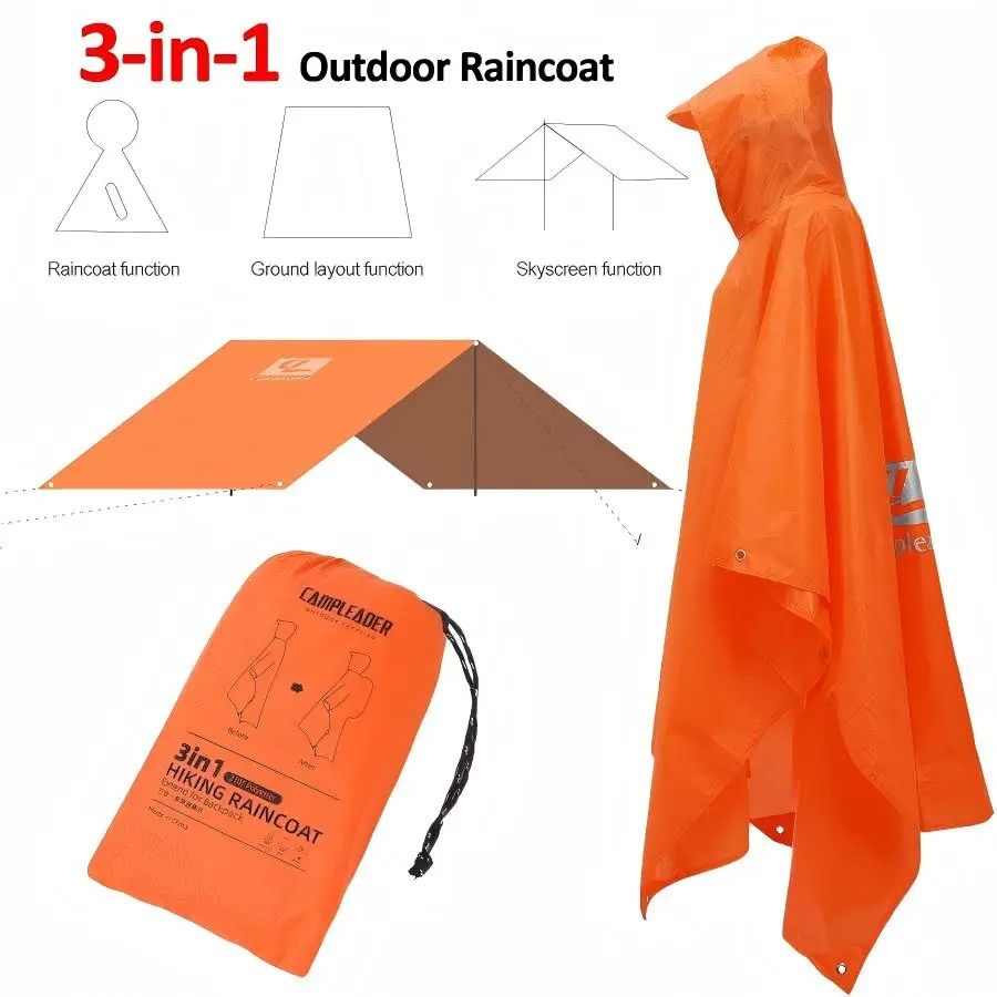 3-in-1 Multifunctional Outdoor Survival Raincoat