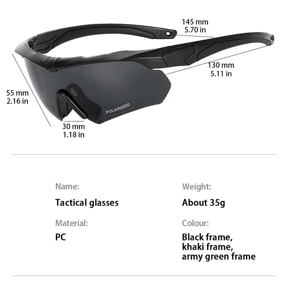 Military Tactical Goggles with Interchangeable Lenses for Airsoft Shooting and Outdoor Sports