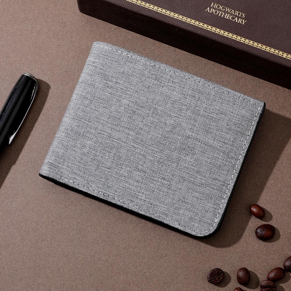 Mens Canvas Wallet Casual Double Fold Photo & Card Holder Short Wallet