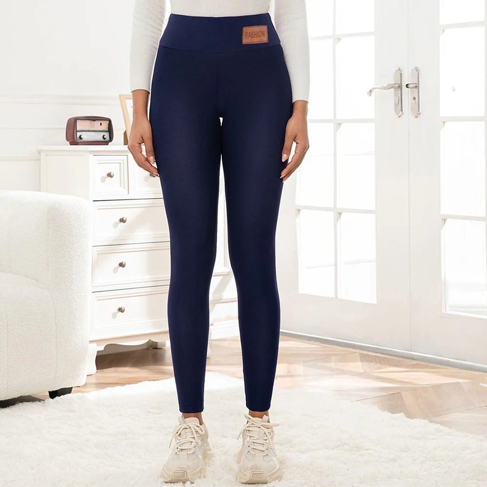 Women High Waist Thermal Fleece Lined Winter Warm Leggings