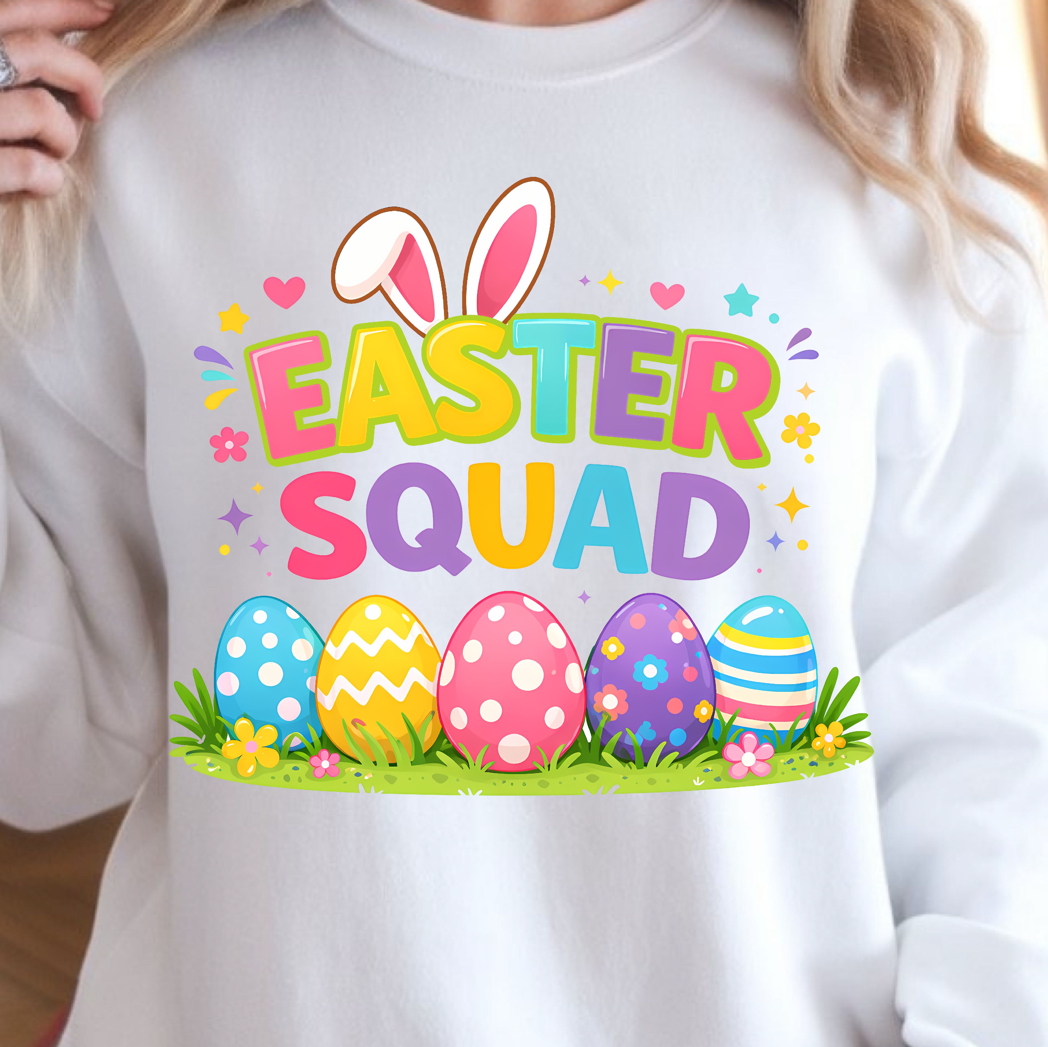 Easter Squad Shirt – Bunny Ears & Easter Eggs Family Tee