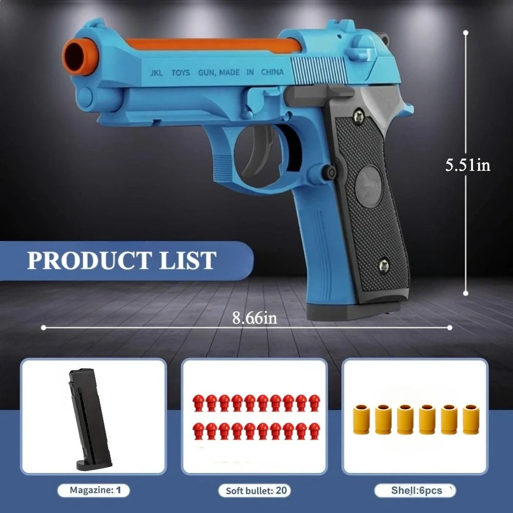 SIG17 Shell Ejecting Soft Bullet Toy Pistol with Blowback Action
