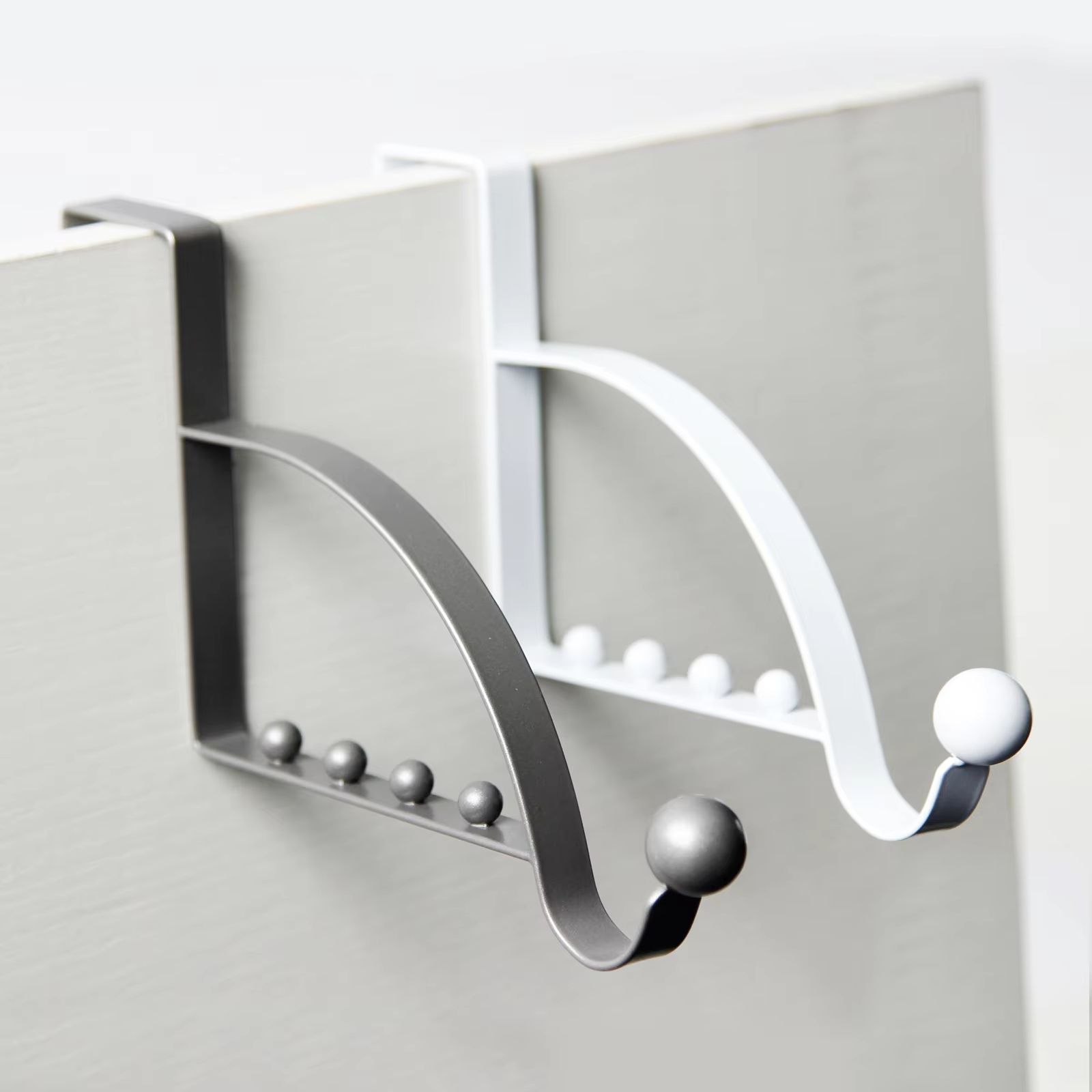 Over-The-Door Multi-Hook Storage Hanger Rack for Coats Bags Hats and Household Items