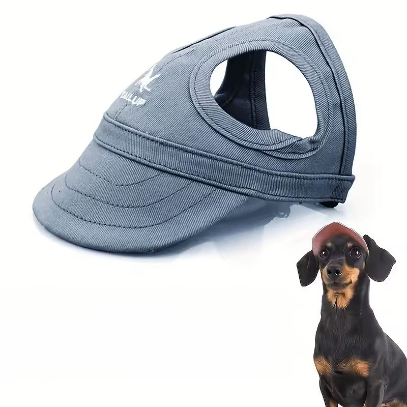 Adjustable PVC Dog Sun Hat Waterproof Pet Hat with Elastic Band for Small, Medium & Large Breeds
