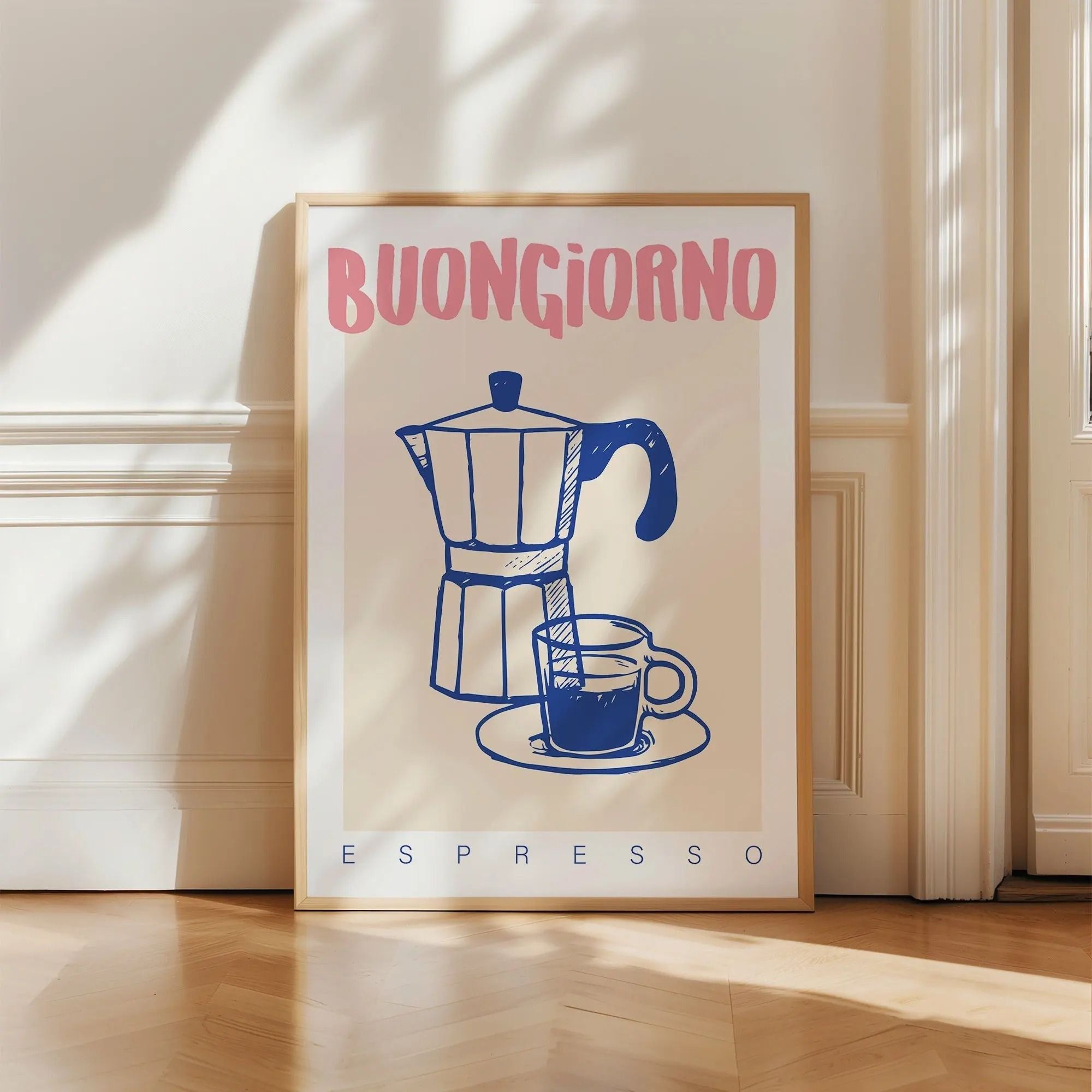Retro Coffee Wall Art Canvas Chic Cafe Poster Kitchen Decor